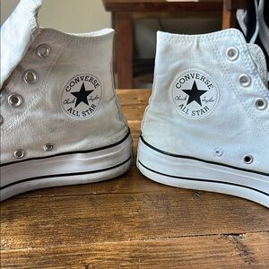 Converse White High-Top Sneakers Iconic Design Women’s size 8